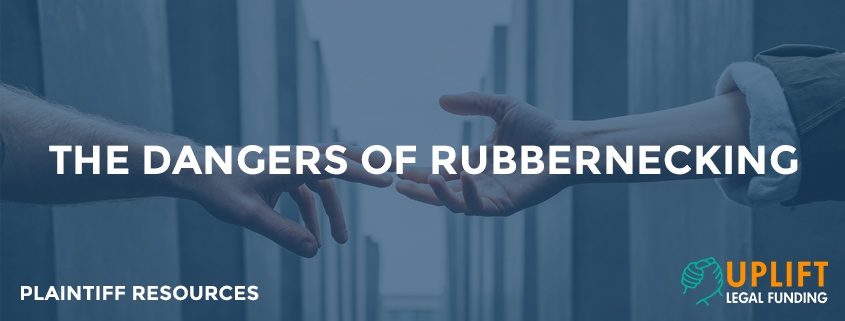 Rubbernecking at an accident is a good way to cause another accident