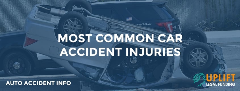 What injuries happened the most often in car accidents?